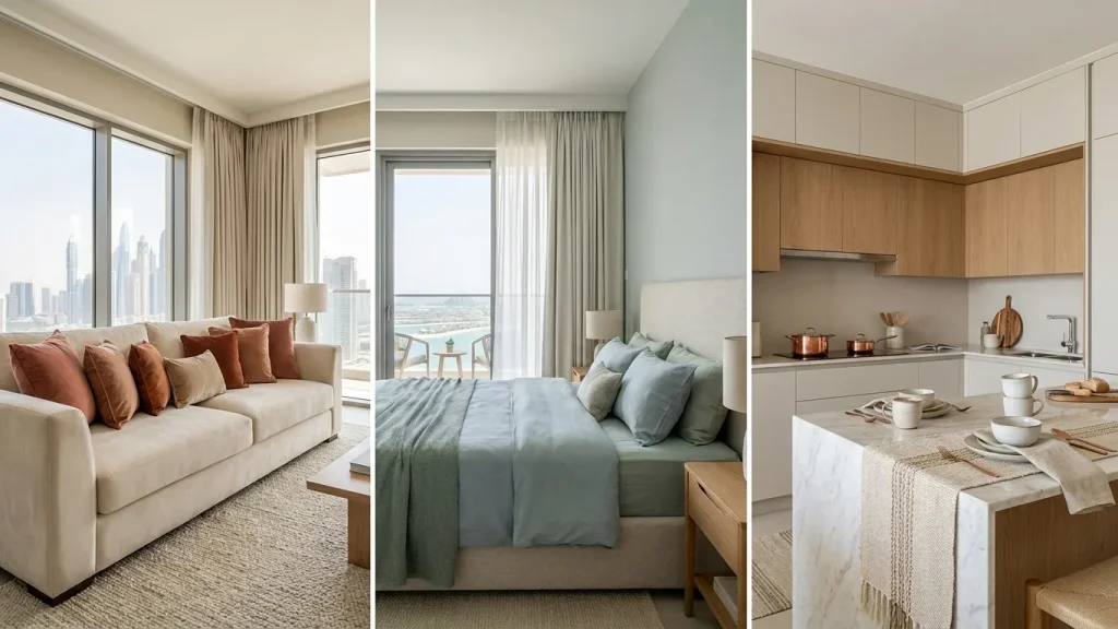 Color fabric and textiles for different home spaces